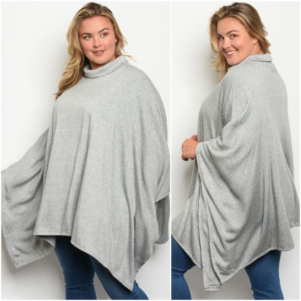 OATMEAL PONCHO - Picture 4 of 4